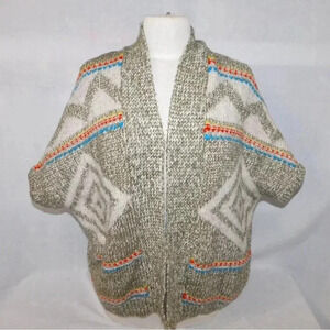 American Eagle Aztec Southwestern Chunky Knit
Open Cardigan Sweater